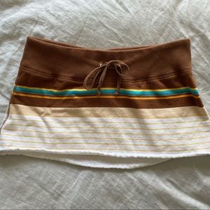 Brown Stripped Low Waisted Hollister Mini Skirt Size S
